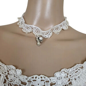 Dainty Freshwater Pearl Lace Choker